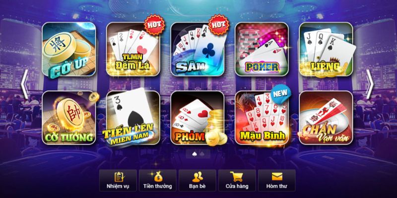 Vô vàn tựa game bài 6686 nổi tiếng