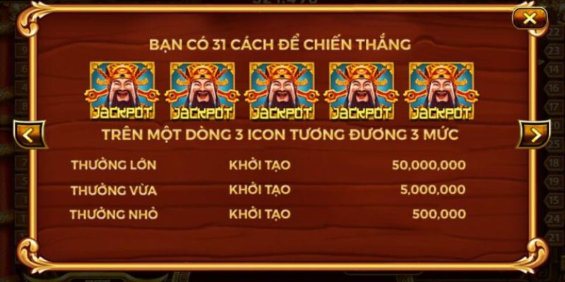 Cấu trúc và những biểu tượng game nổ hũ Thần Tài