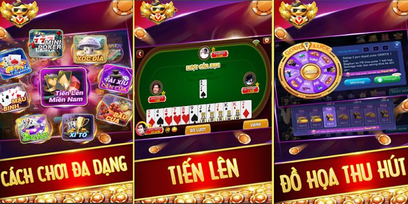 Giao diện game bài 3D ấn tượng